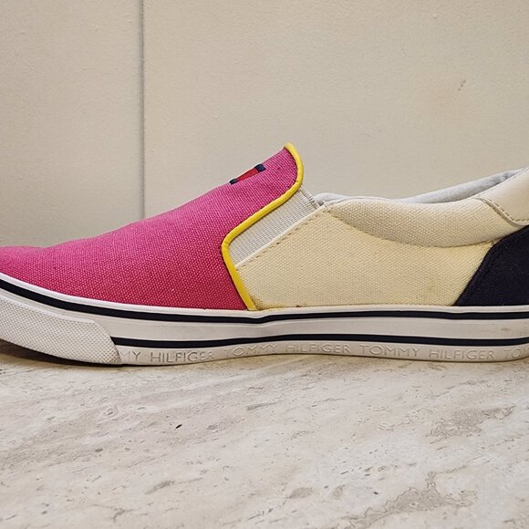 TOMMY HILFIGER Pink White Sneakers 8M - Picture 5 of 9